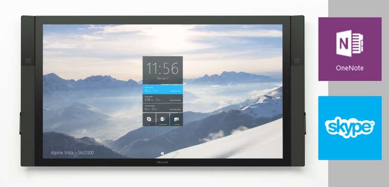 84-calowy Surface Hub firmy Microsoft z systemem Windows 10